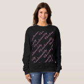 pink logo repeat blk sweatshirt (Voorkant volledig)