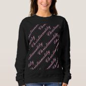 pink logo repeat blk sweatshirt (Voorkant)