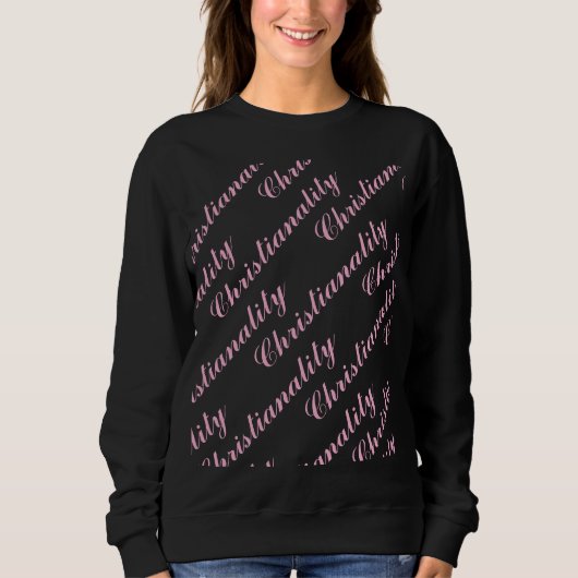 pink logo repeat blk sweatshirt (Voorkant)