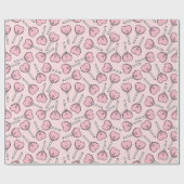 Pink Lollipops, Heart Lollipops, Lollipop Pattern Cadeaupapier (Vlak)