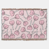 Pink Lollipops, Heart Lollipops, Lollipop Pattern Deken (Voorkant)