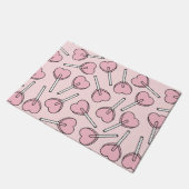 Pink Lollipops, Heart Lollipops, Lollipop Pattern Deurmat (Schuin)