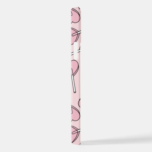 Pink Lollipops, Heart Lollipops, Lollipop Pattern iPhone Hoesje (Rechterkant)