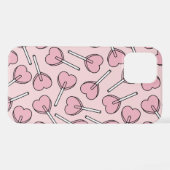 Pink Lollipops, Heart Lollipops, Lollipop Pattern iPhone Hoesje (Achterkant horizontaal)