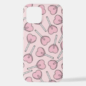 Pink Lollipops, Heart Lollipops, Lollipop Pattern iPhone Hoesje (Achterkant)