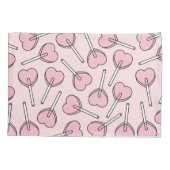 Pink Lollipops, Heart Lollipops, Lollipop Pattern Kussensloop (Achterkant)