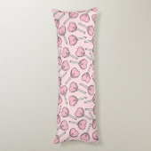 Pink Lollipops, Heart Lollipops, Lollipop Pattern Lichaamskussen (Achterkant (Verticaal))