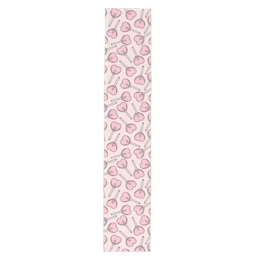 Pink Lollipops, Heart Lollipops, Lollipop Pattern Medium Tafelloper (Voorkant)