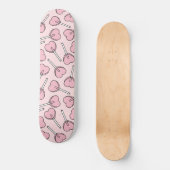 Pink Lollipops, Heart Lollipops, Lollipop Pattern Persoonlijk Skateboard (Voorkant)