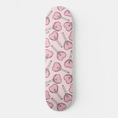 Pink Lollipops, Heart Lollipops, Lollipop Pattern Persoonlijk Skateboard (Voorkant)