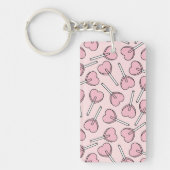 Pink Lollipops, Heart Lollipops, Lollipop Pattern Sleutelhanger (Voorkant)