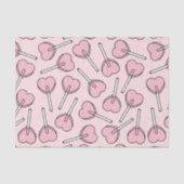 Pink Lollipops, Heart Lollipops, Lollipop Pattern Tissuepapier (Voorkant)