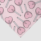 Pink Lollipops, Heart Lollipops, Lollipop Pattern Tissuepapier (Detail)