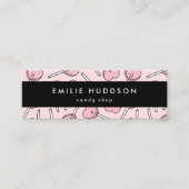 Pink Lollipops, Heart Lollipops, Lolly, Candy Shop Mini Visitekaartje (Voorkant)