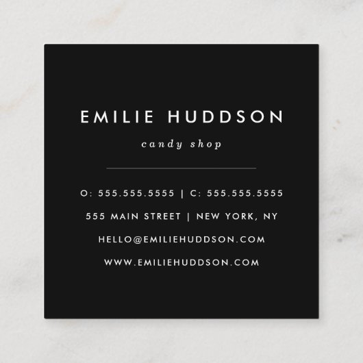 Pink Lollipops, Heart Lollipops, Lolly, Candy Shop Vierkante Visitekaartje (Achterkant)