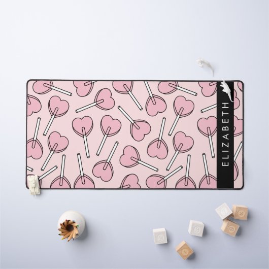 Pink Lollipops, Heart Lollipops, Lolly, Your Name Bureaumat (Kindertafel)