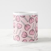 Pink Lollipops, Heart Lollipops, Lolly, Your Name Grote Koffiekop (Voorkant)