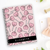 Pink Lollipops, Heart Lollipops, Lolly, Your Name Planner