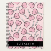 Pink Lollipops, Heart Lollipops, Lolly, Your Name Planner (Voorkant)