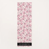 Pink Lollipops, Heart Lollipops, Lolly, Your Name Yogamat (Voorkant)