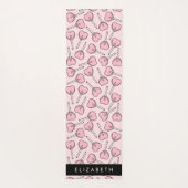 Pink Lollipops, Heart Lollipops, Lolly, Your Name Yogamat (Achterkant)
