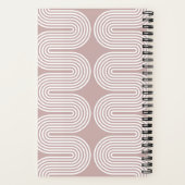 Pink Lombard Wavy Lines Modern Custom Notebook Notitieboek (Achterkant)