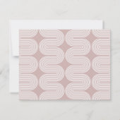 Pink Lombard Wavy Lines Modern Stationery Card Notitiekaartje (Achterkant)