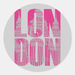 Pink London Ronde Sticker