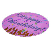 Pink Loops Feestelijke Gelukkige Verjaardag Snijplank (Hoek)