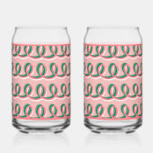 Pink Loops Soda Glass Blikvorm Glas (Voorkant)