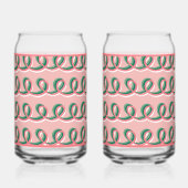 Pink Loops Soda Glass Blikvorm Glas (Links)