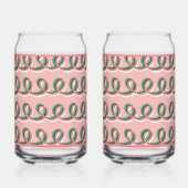Pink Loops Soda Glass Blikvorm Glas (Rechts)