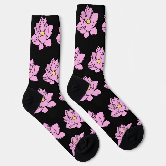 Pink Lotus Art Sokken (Rechts)