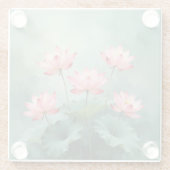 Pink Lotus Artwork  Glazen Onderzetter (Achterkant)