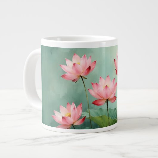 Pink Lotus Artwork  Grote Koffiekop (Links)
