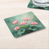 Pink Lotus Artwork  Kartonnen Onderzetters (Schuin)