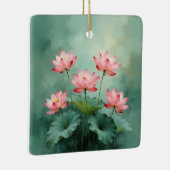 Pink Lotus Artwork  Keramisch Ornament (Rechts)
