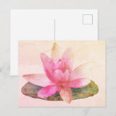 PINK LOTUS-BRIEFKAART BRIEFKAART (Voorkant / Achterkant)