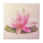 PINK LOTUS BUD CERAMIC TEGEL TEGELTJE (Voorkant)