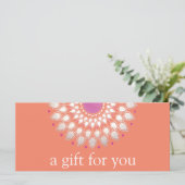 Pink Lotus Flower Massage Floral Gift Certificate (Staand voorkant)