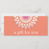 Pink Lotus Flower Massage Floral Gift Certificate (Voorkant)