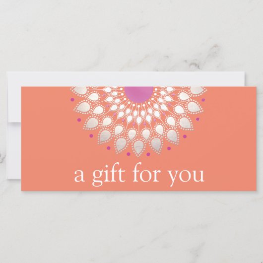 Pink Lotus Flower Massage Floral Gift Certificate (Voorkant)