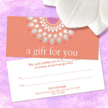 Pink Lotus Flower Massage Floral Gift Certificate