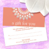 Pink Lotus Flower Massage Floral Gift Certificate