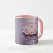 Pink Lotus Flower Meditation Mug Mok (Voorkant rechts)