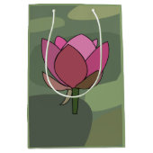 Pink Lotus Flower Medium Cadeauzakje (Voorkant)