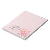 Pink Lotus Flower Rumi Beauty Quote Notitieblok (Linkerzijde)