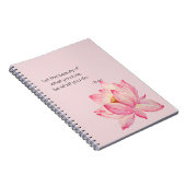 Pink Lotus Flower Rumi Beauty Quote Notitieboek (Rechterzijde)