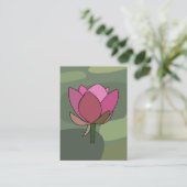 Pink Lotus Flower Salon Spa Visitekaartje (Staand voorkant)
