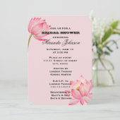 Pink Lotus Flower Vrijgezellenfeest Kaart (Staand voorkant)